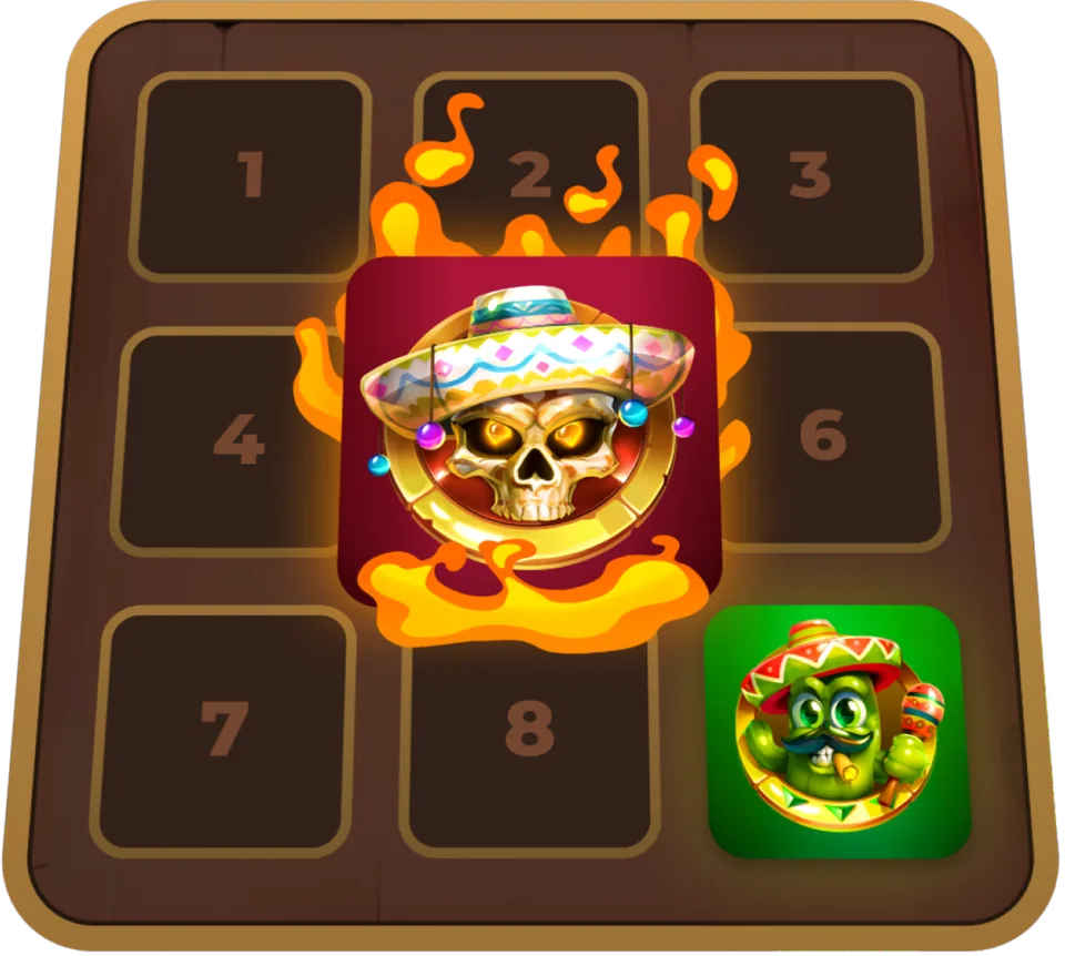 The game board – Hot Mines